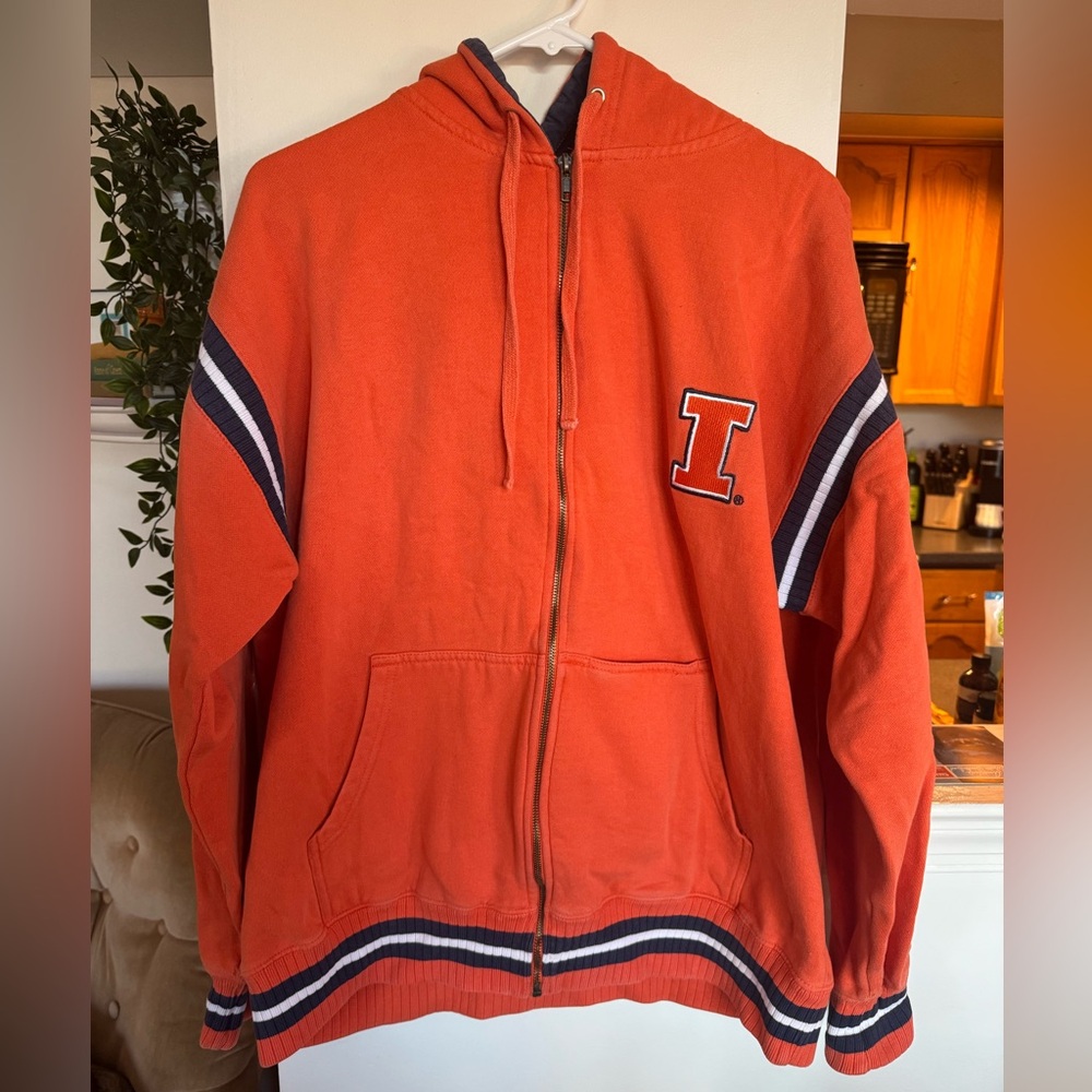 Vintage Illinois Fighting Illini Orange Hoodie